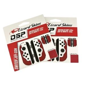 2 Pack Lizard Skins DSP Controller Grip 0.5mm Crimson Red for Switch Joy-Con